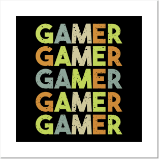 Distressed Retro Gamer Posters and Art